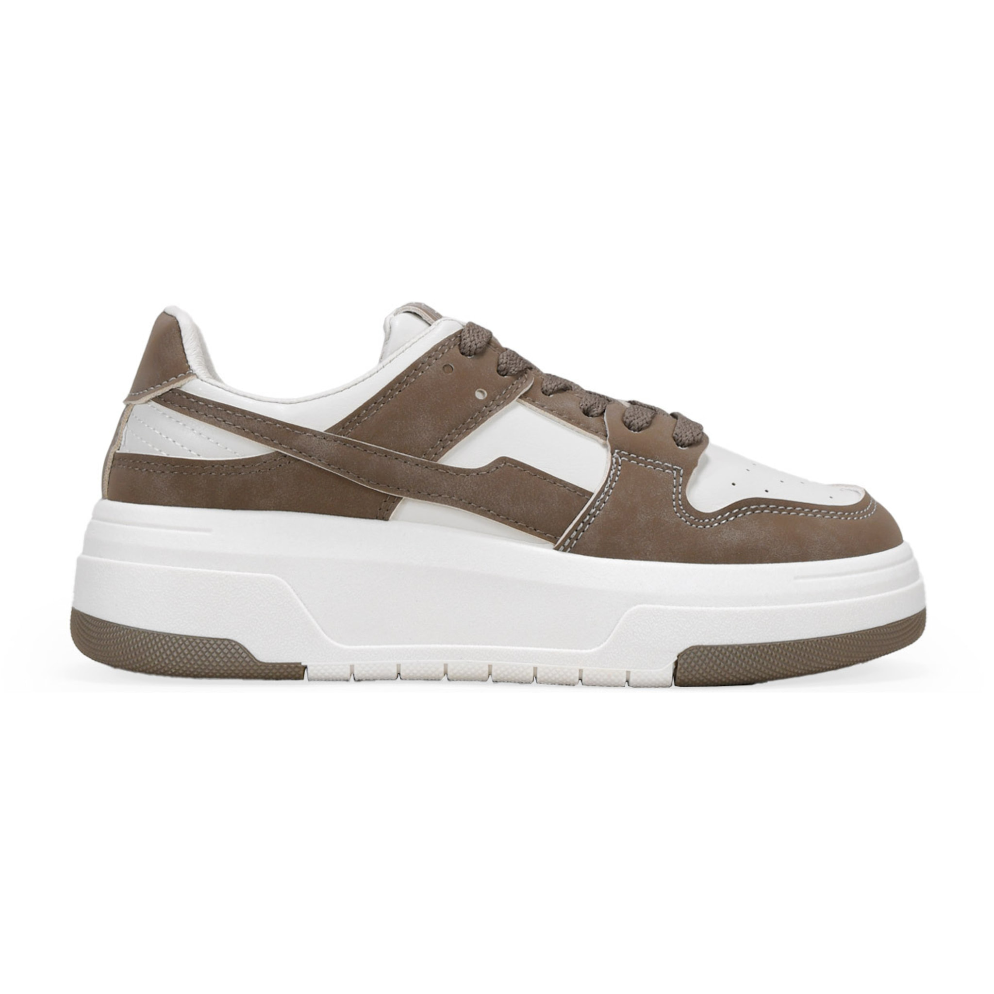 Zapatillas con plataforma marrones con cordones