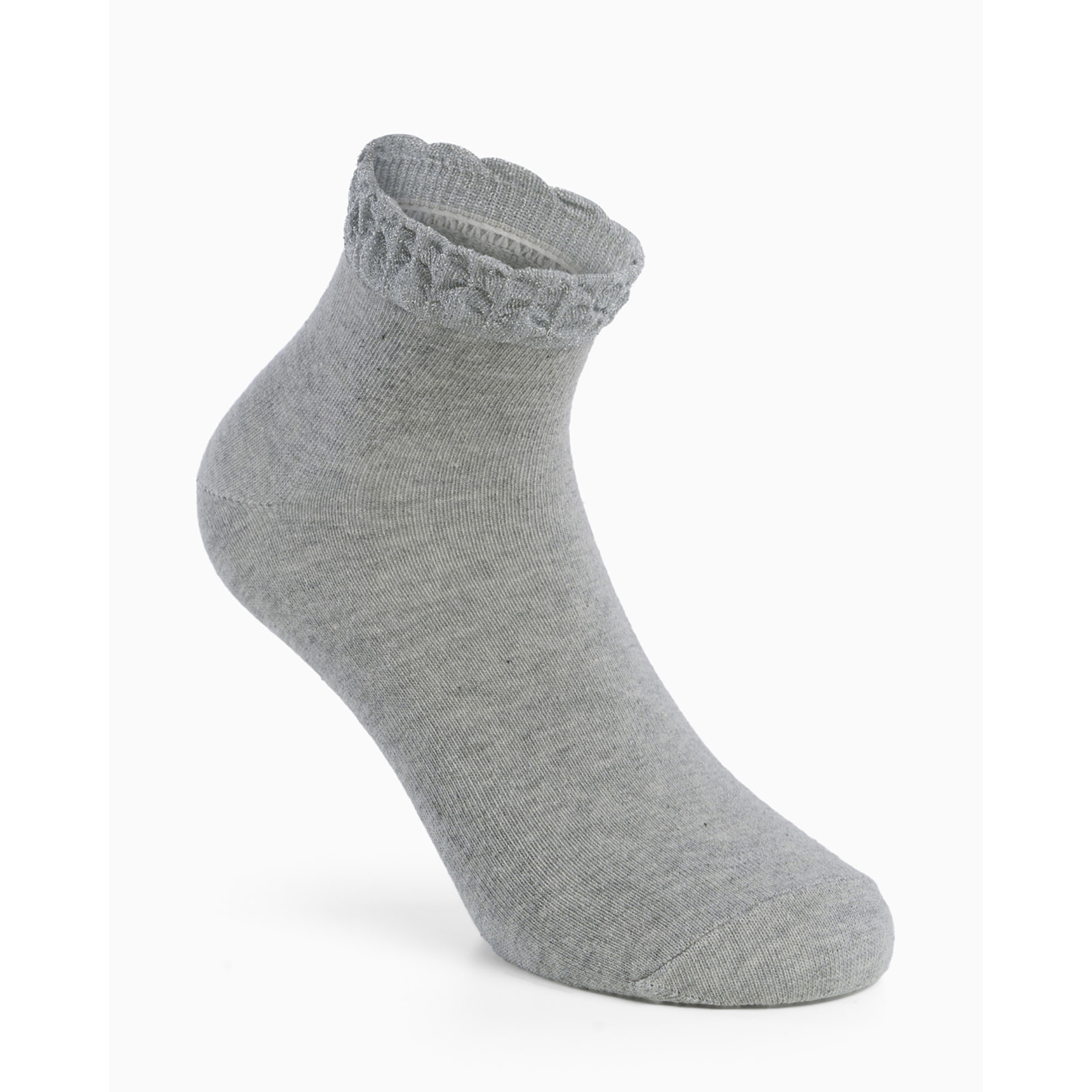 Calza Tosca con bordo in lamè goffrato