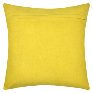 Coussin polycoton imprimé LOVE - Jaune