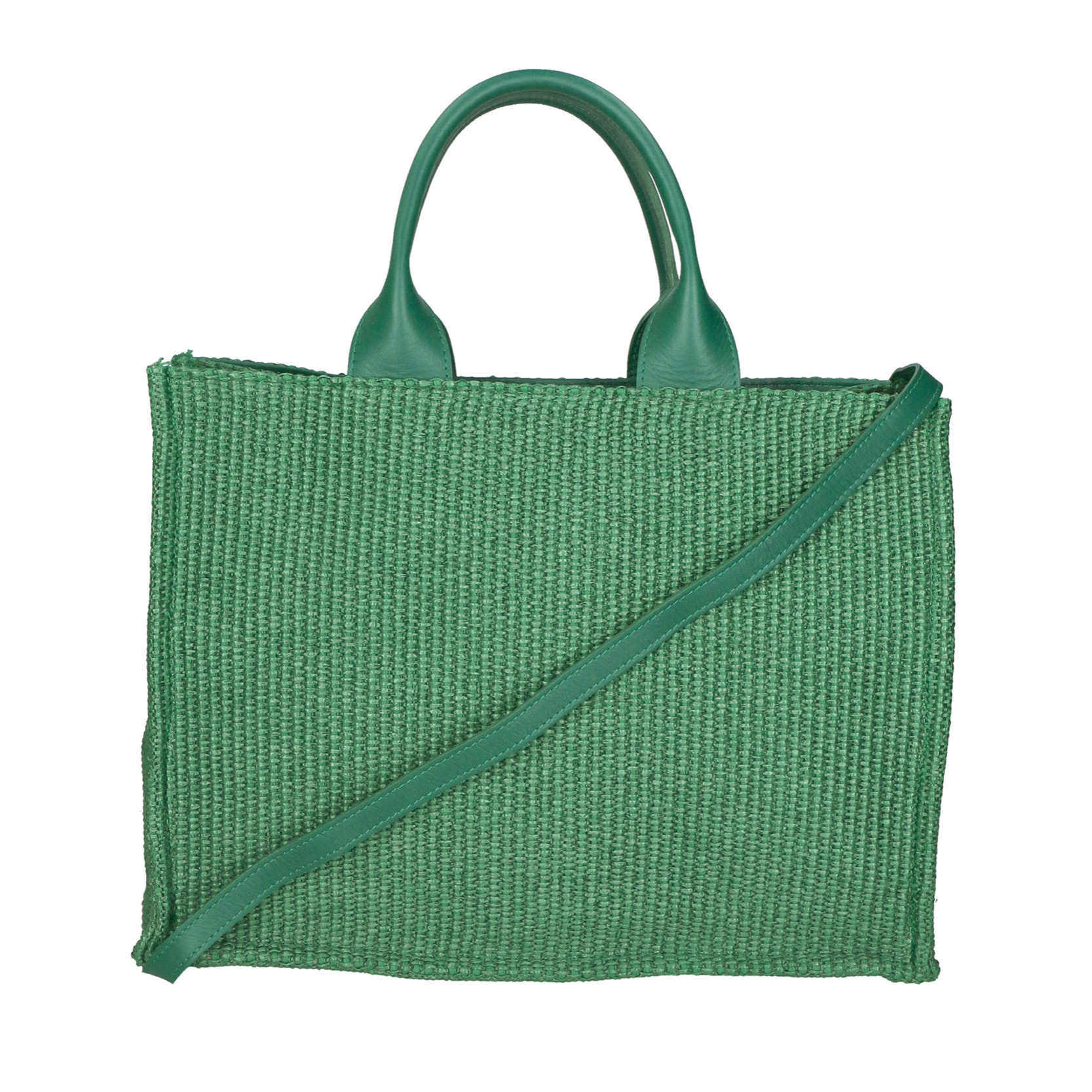 Borsa a mano  da donna Misto pelle e tessuto Made in Italy 31x41,5x15,5 cm