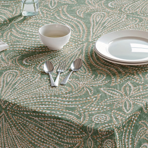 Mantel estampado antimanchas NIKOL VERDE