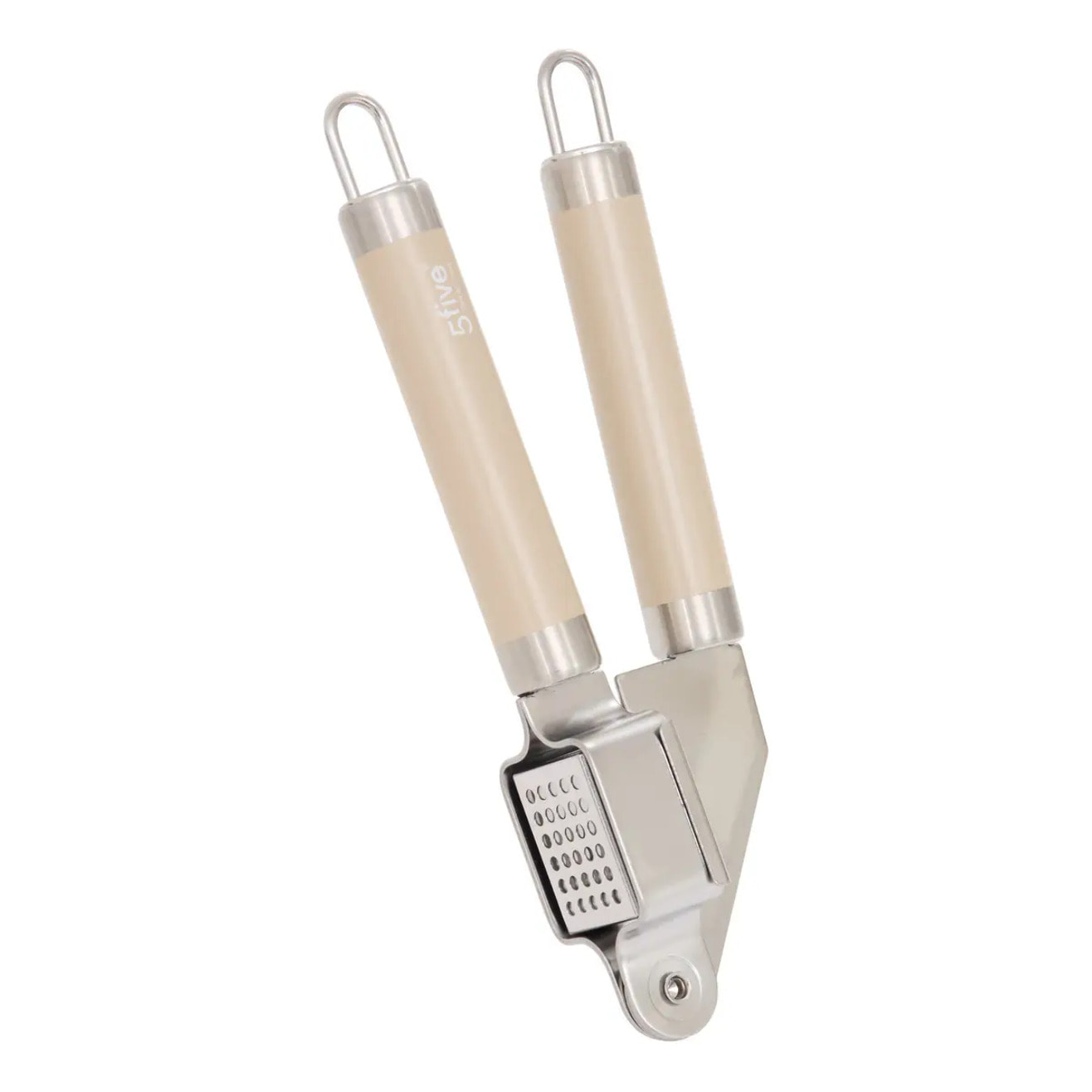 Presse ail Solstice H19,2cm beige en inox