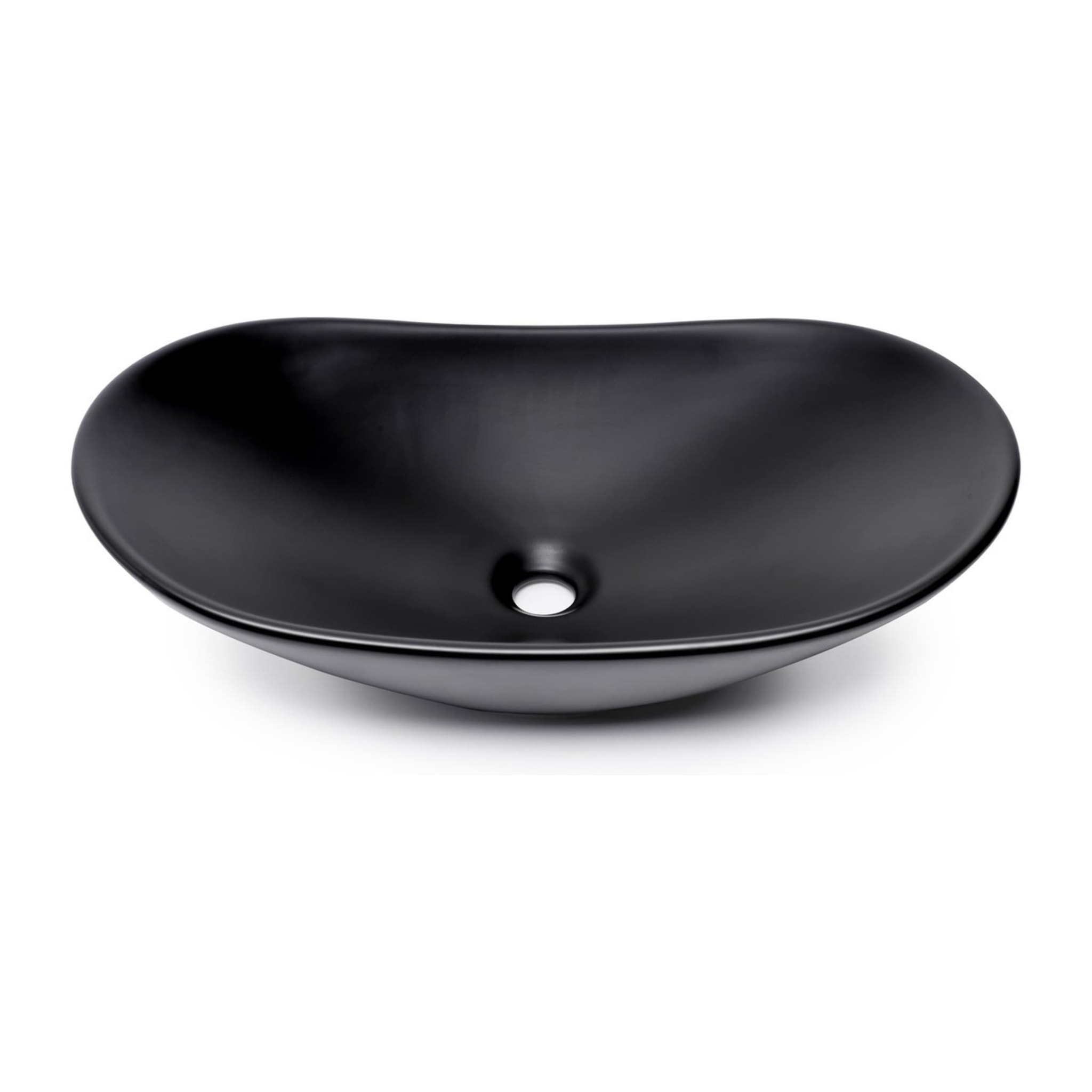 Set complet vasque à poser 61,5 x 36 cm noir mat + mitigeur haut XL assorti – salle de bain moderne B-Way (SATINF61536BKM-BWAY)