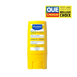 Solaire Famille SPF50  - Stick Solaire Haute Protection Zones Localisées - 9 ml