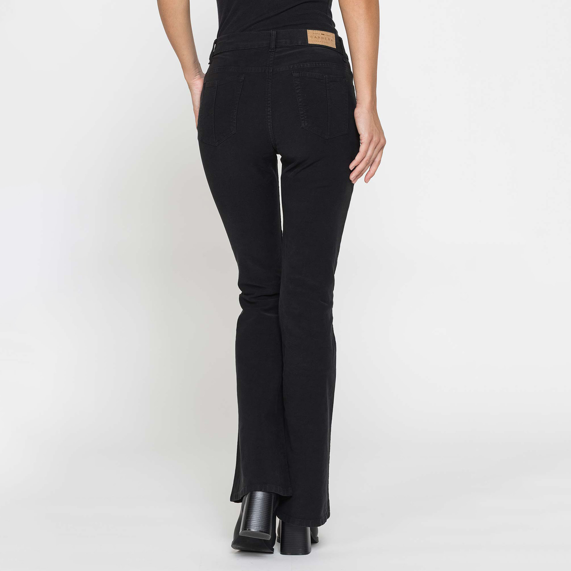 PANTALONE A ZAMPA STILE WESTERN IN MOLESKIN STRETCH 10oz