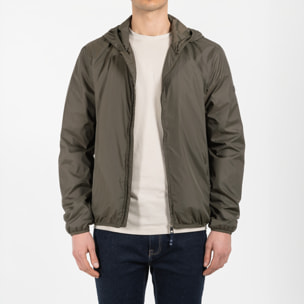 Giubbino con cappuccio in nylon water resistant