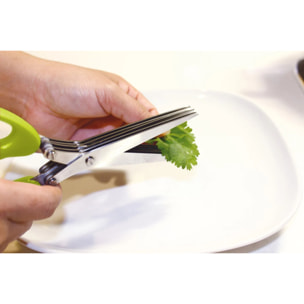 Ensemble de 2 Ciseaux pour herbes aromatiques avec brosse de nettoyage Fackelmann Basic