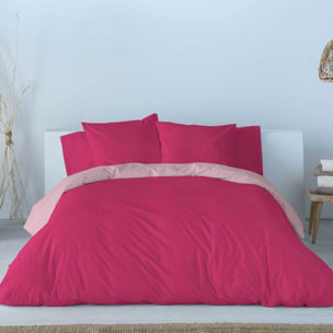 Housse de couette CASUAL en coton - fuchsia - vendue seule