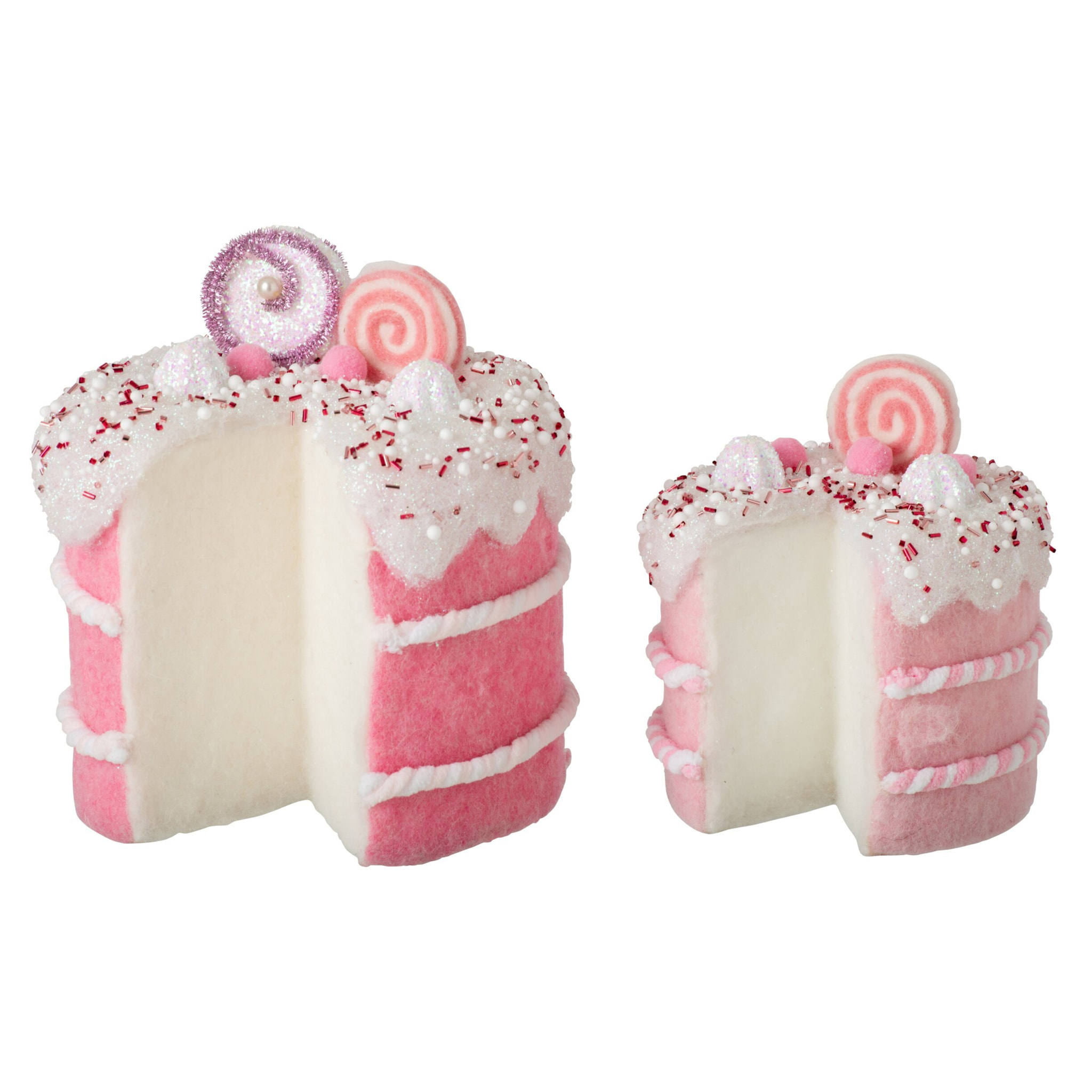 J-Line gâteau - laine - rose/blanc - large