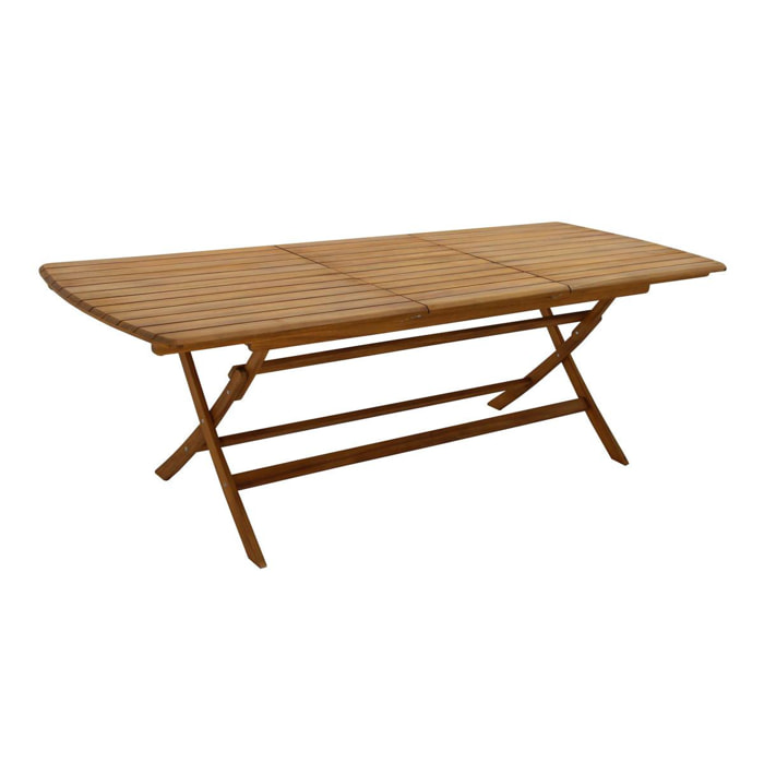 Table de jardin extensible rallonges intégrées en bois massif L180-240 cm CANOPEE