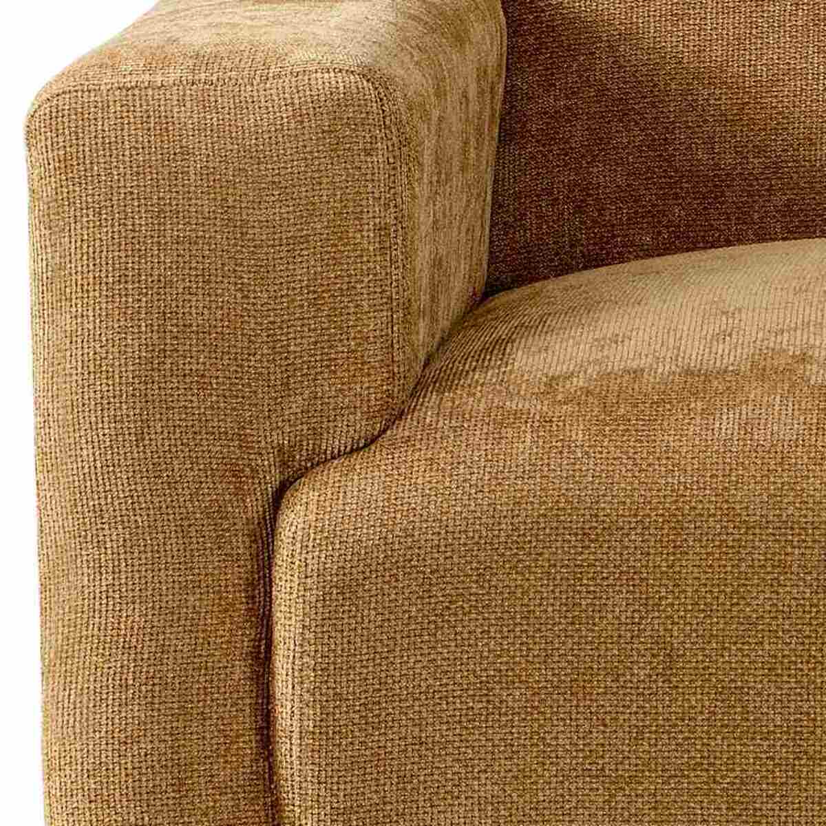 Poltrona design in tessuto caramello 111x90x72 cm - Paris