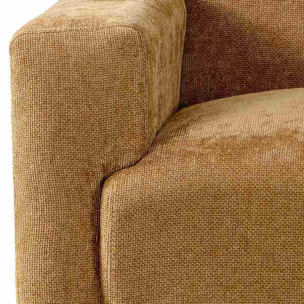 Poltrona design in tessuto caramello 111x90x72 cm - Paris