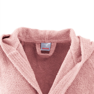 Bassetti Morbido Accappatoio 360 gr con Cappuccio 100% Cotone Uomo Donna Spugna Taglie Forti - ITALY Designed - Collezione VIVIAN - ROSA P5