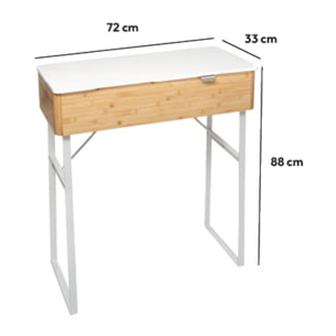 Coiffeuse avec miroir bambou Levia