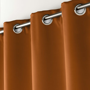 Rideau court obscurcissant 90 % adapté radiateur - Orange Foncé