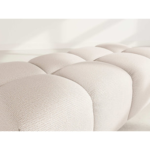 Adelaide - pouf en tissu texturé - Beige