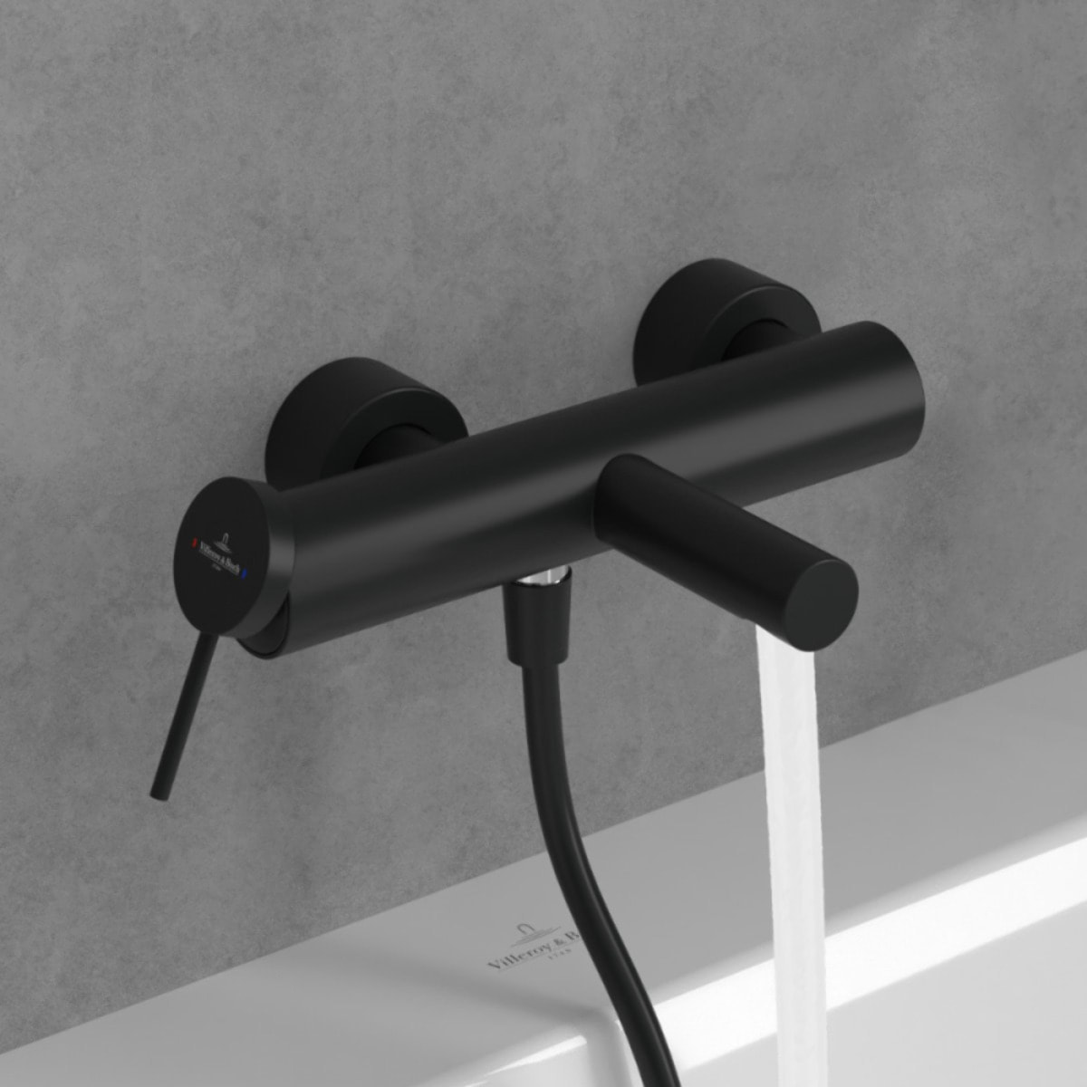Mitigeur bain douche mécanique Loop & Friends Noir mat