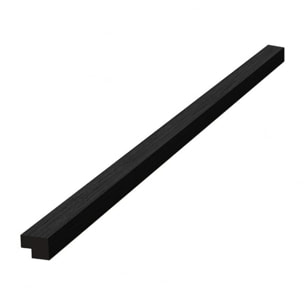 Barre d'extrémité MDF 120 cm pour panneaux acoustiques intérieurs SATAKUPANNON612, décor chêne noir (SATAKUPANBOTKL12)