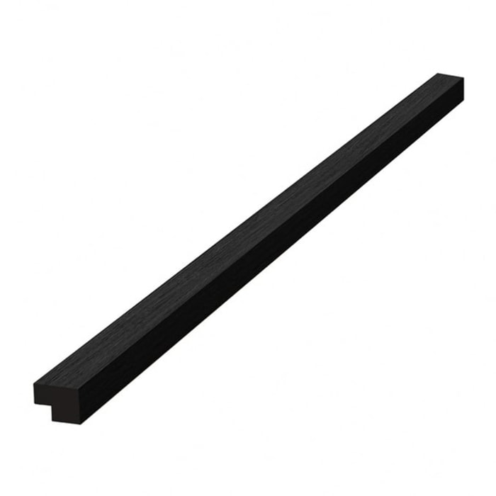 Barre d'extrémité MDF 120 cm pour panneaux acoustiques intérieurs SATAKUPANNON612, décor chêne noir (SATAKUPANBOTKL12)