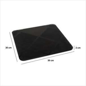 Pèse-personne antidérapant en verre noir 30x30cm