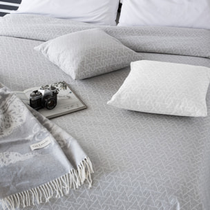 Jeté de lit jacquard BRENTA-C - blanc
