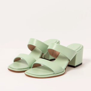 Sandalias con tacón S3174 NAPPA PASTEL GREEN/ FABER color Pastel green