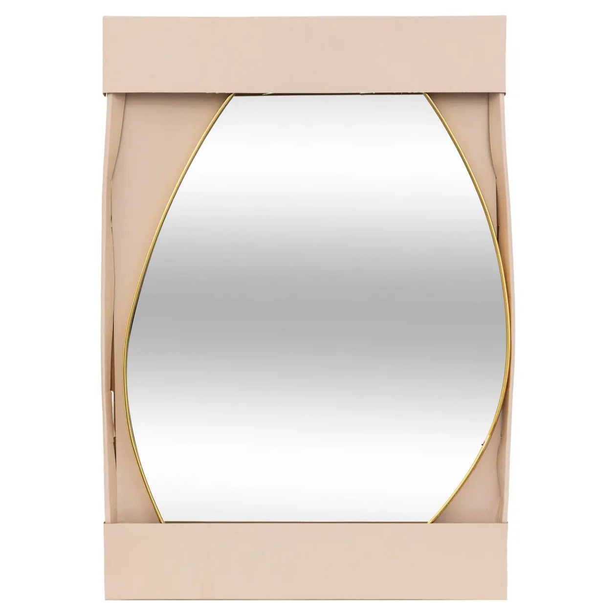 Miroir organique Roman doré 60x40cm