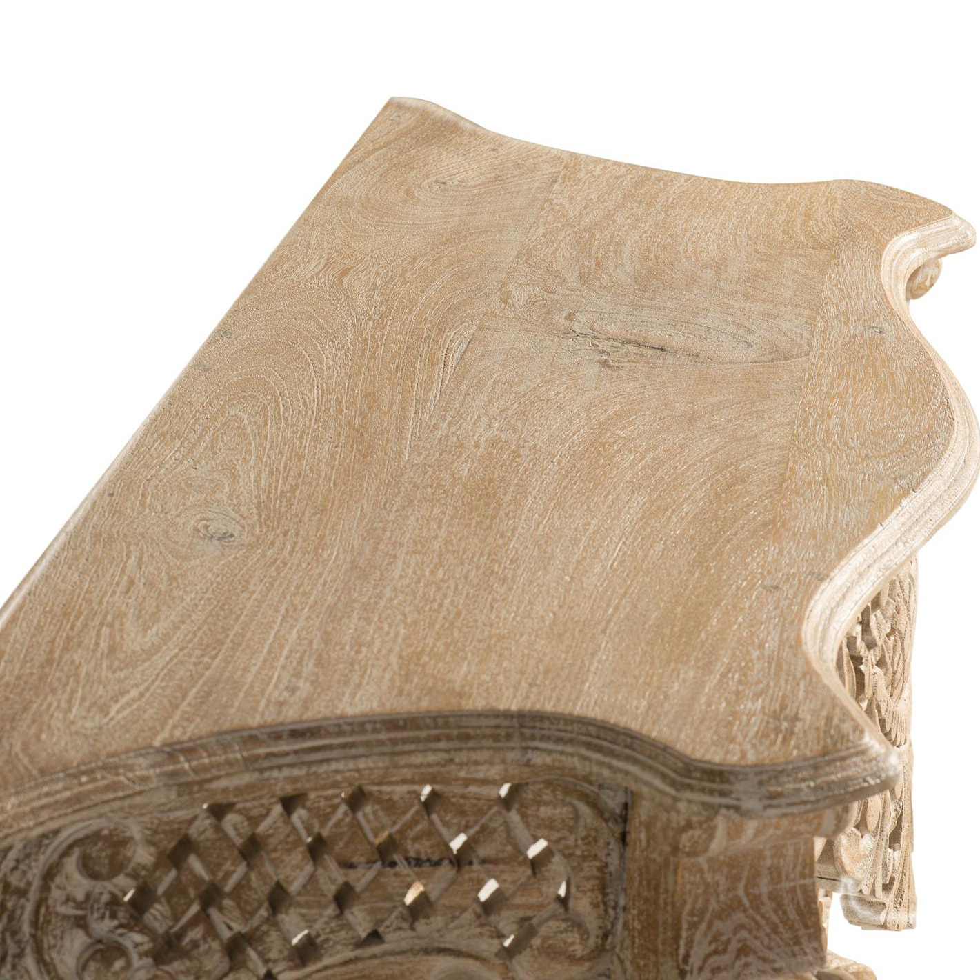 Consola de Madera de Mango 120 Cm Estilo Rústico Clásico