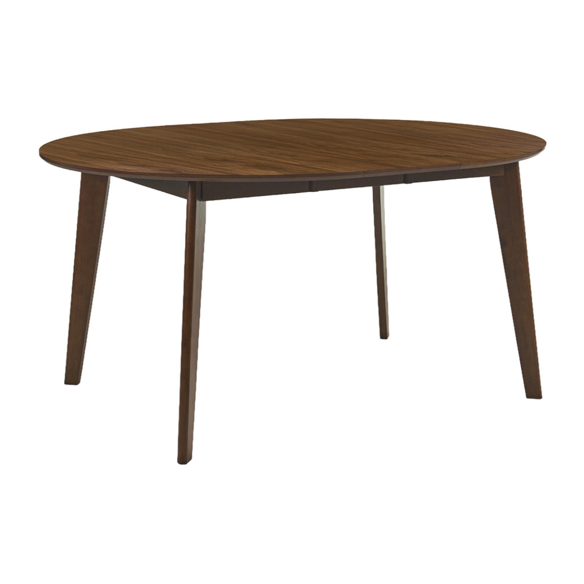 Table à manger ronde extensible finition noyer L120-150 cm LEENA