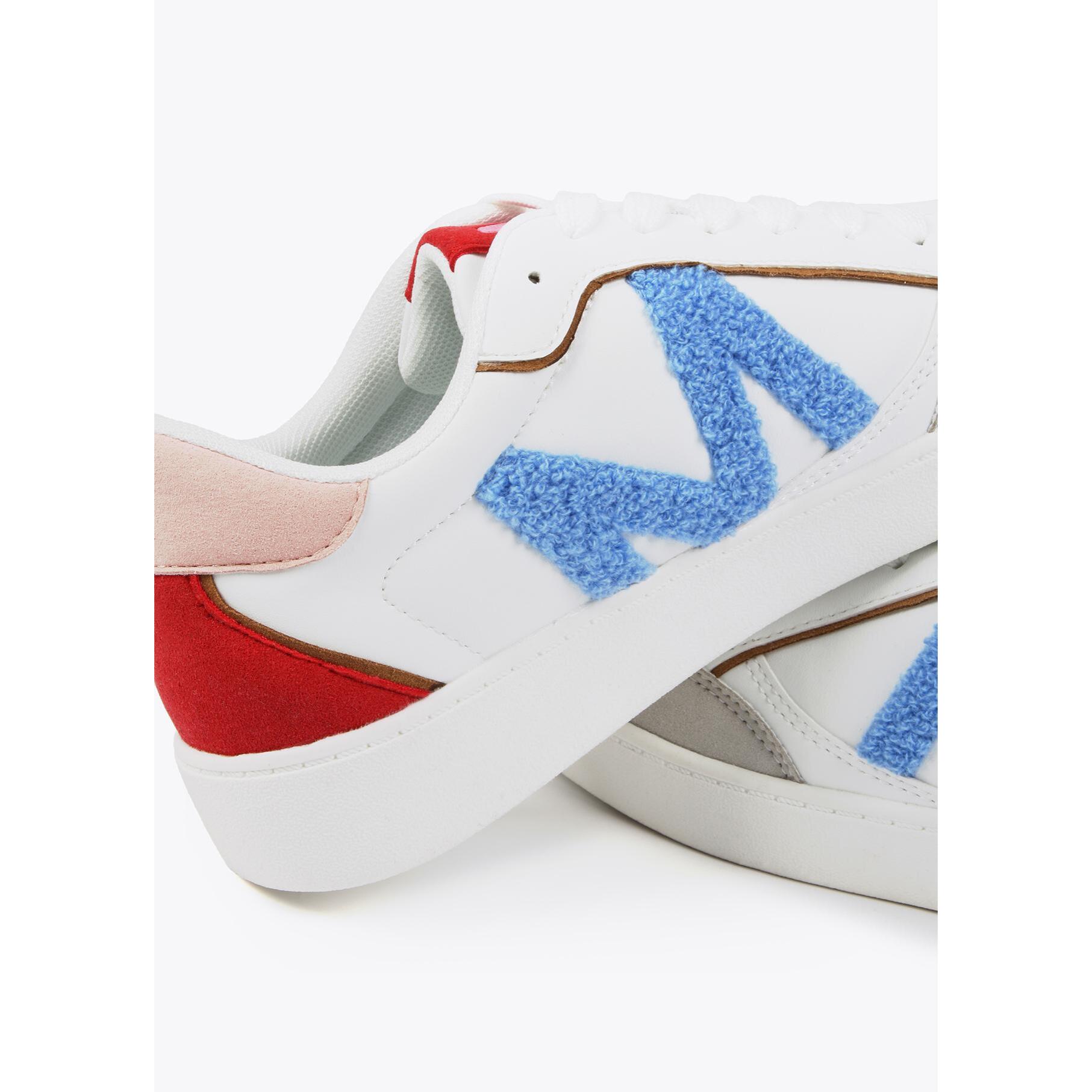 Sneakers multicolori con lettera M effetto spugna