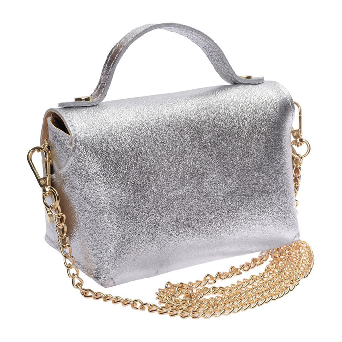 Borsa a spalla Anna Luchini Argentato