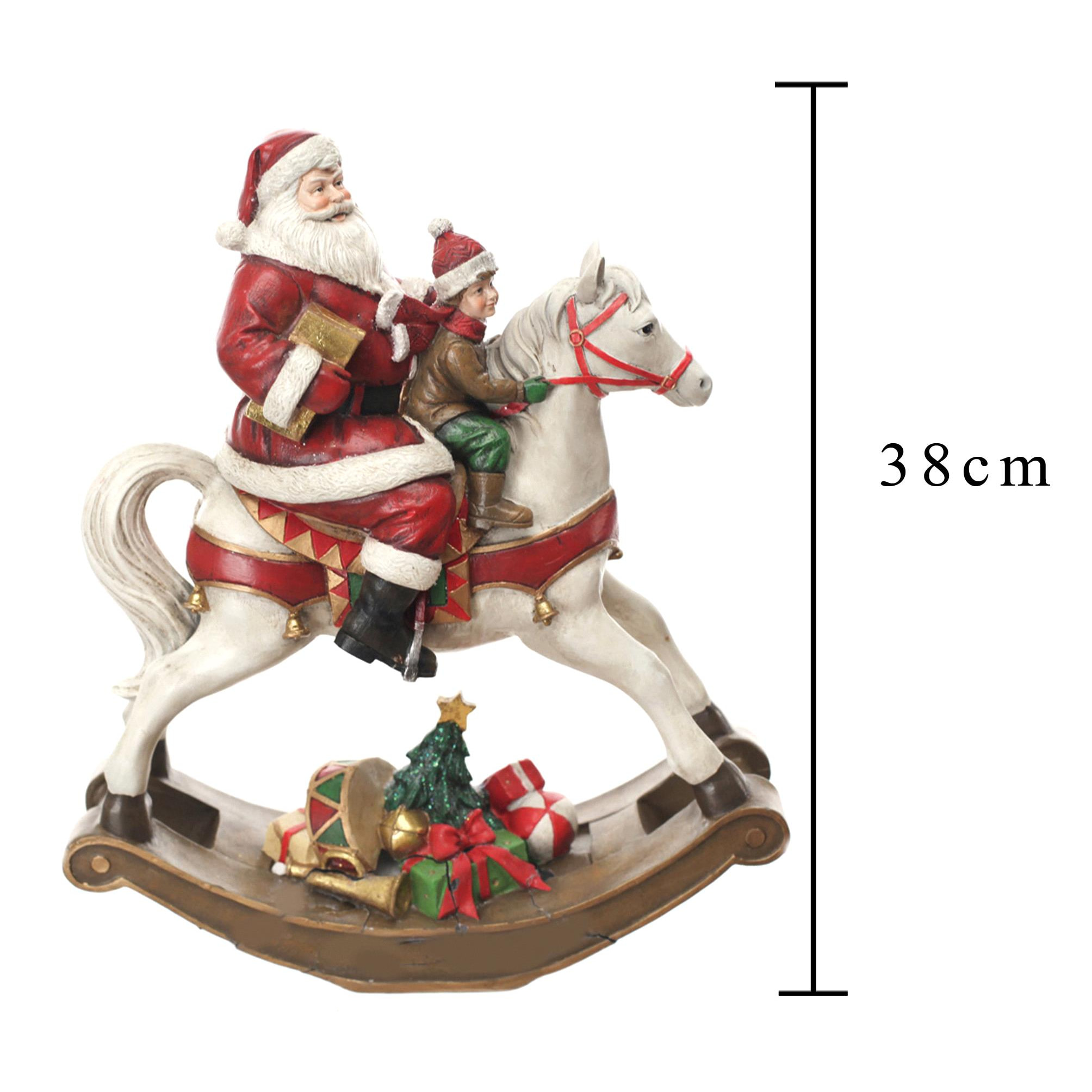 Cavallo dondolo con babbo - Pezzi 1 - ROSSO - Bianchi Dino SpA