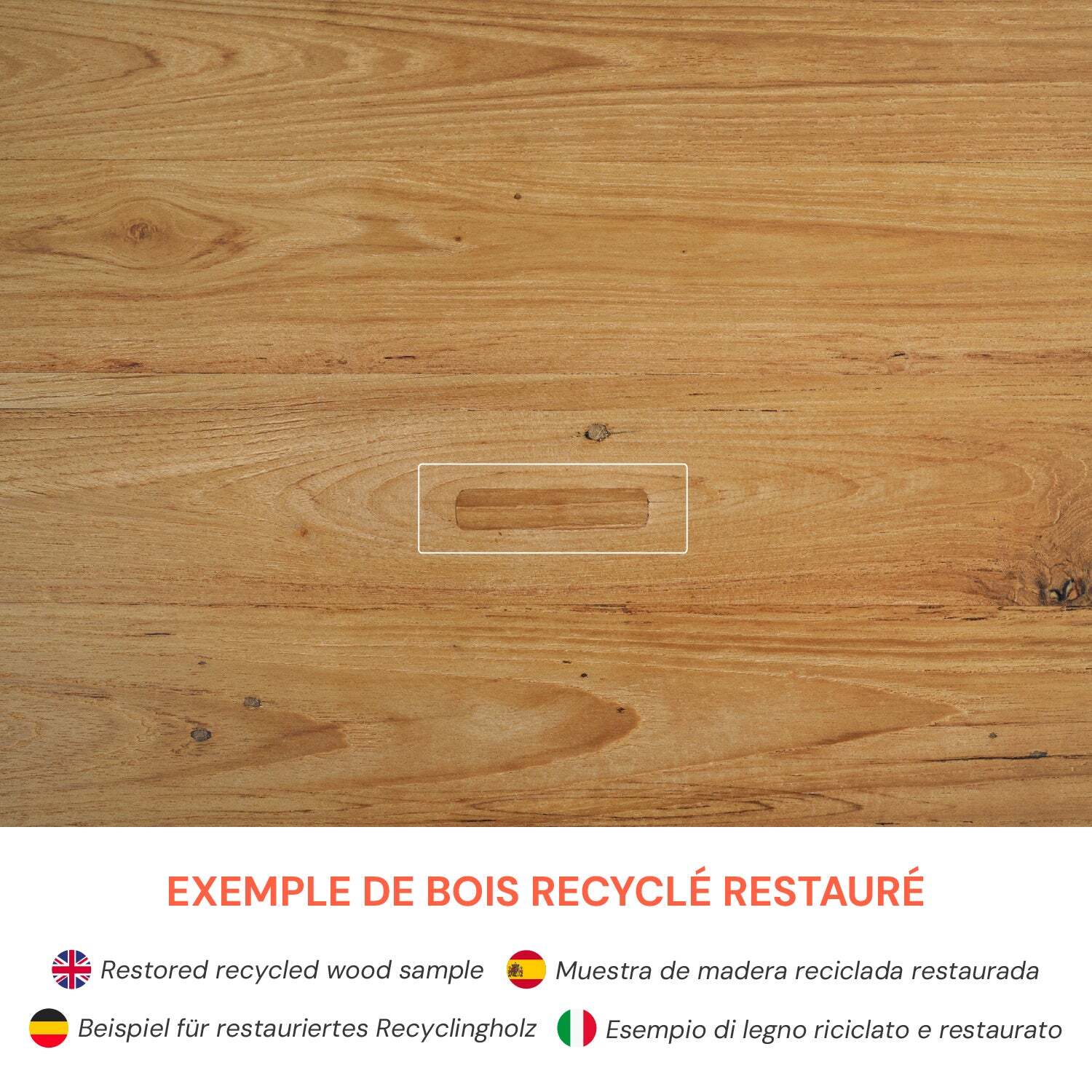 Tabouret en bois de teck recyclé - Dao