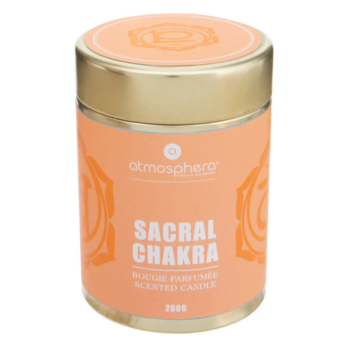 Bougie parfumée "Chakra" - chakra sacré - 200g