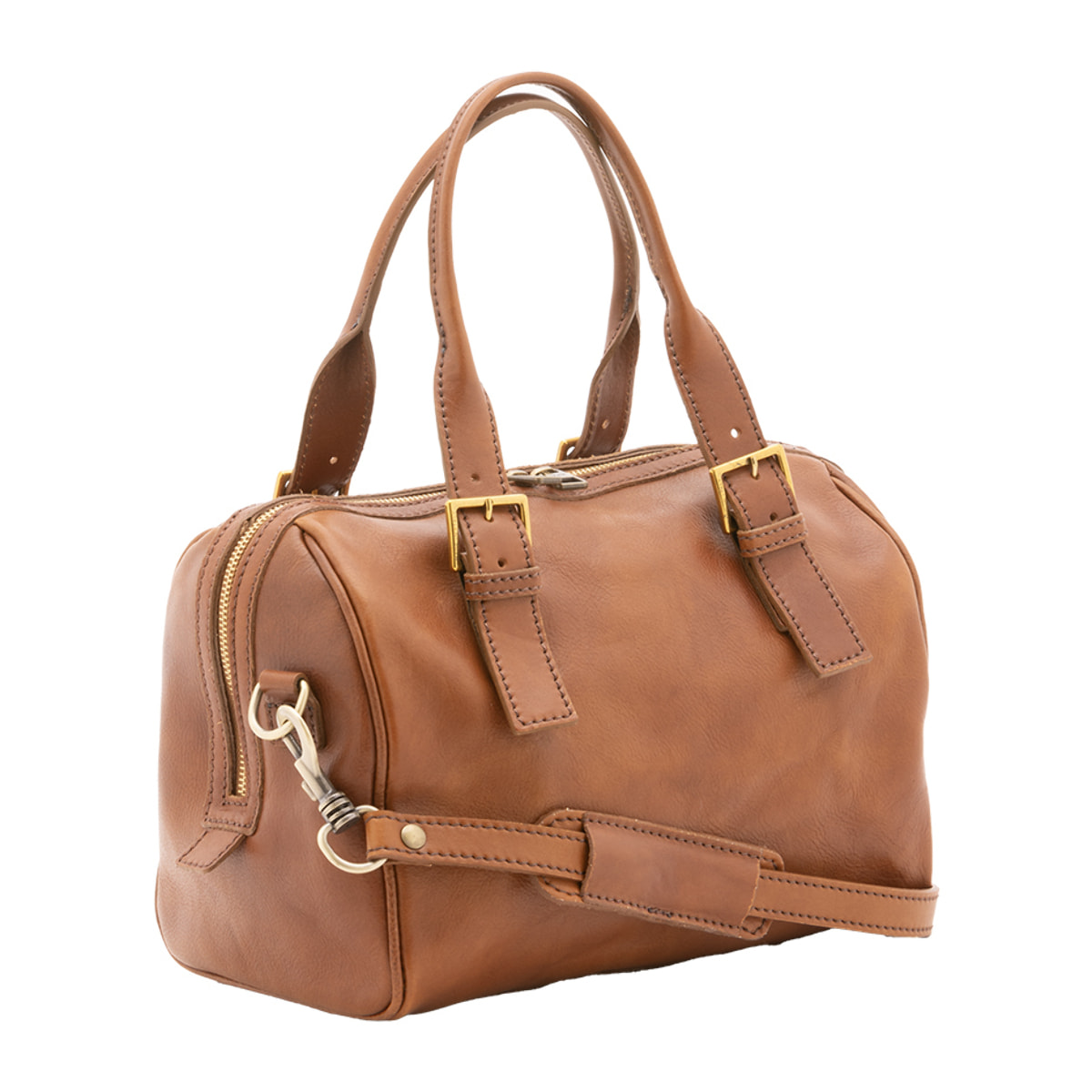 Borsa a bauletto  unisex In Vera pelle Made in Italy 29x27x13 cm