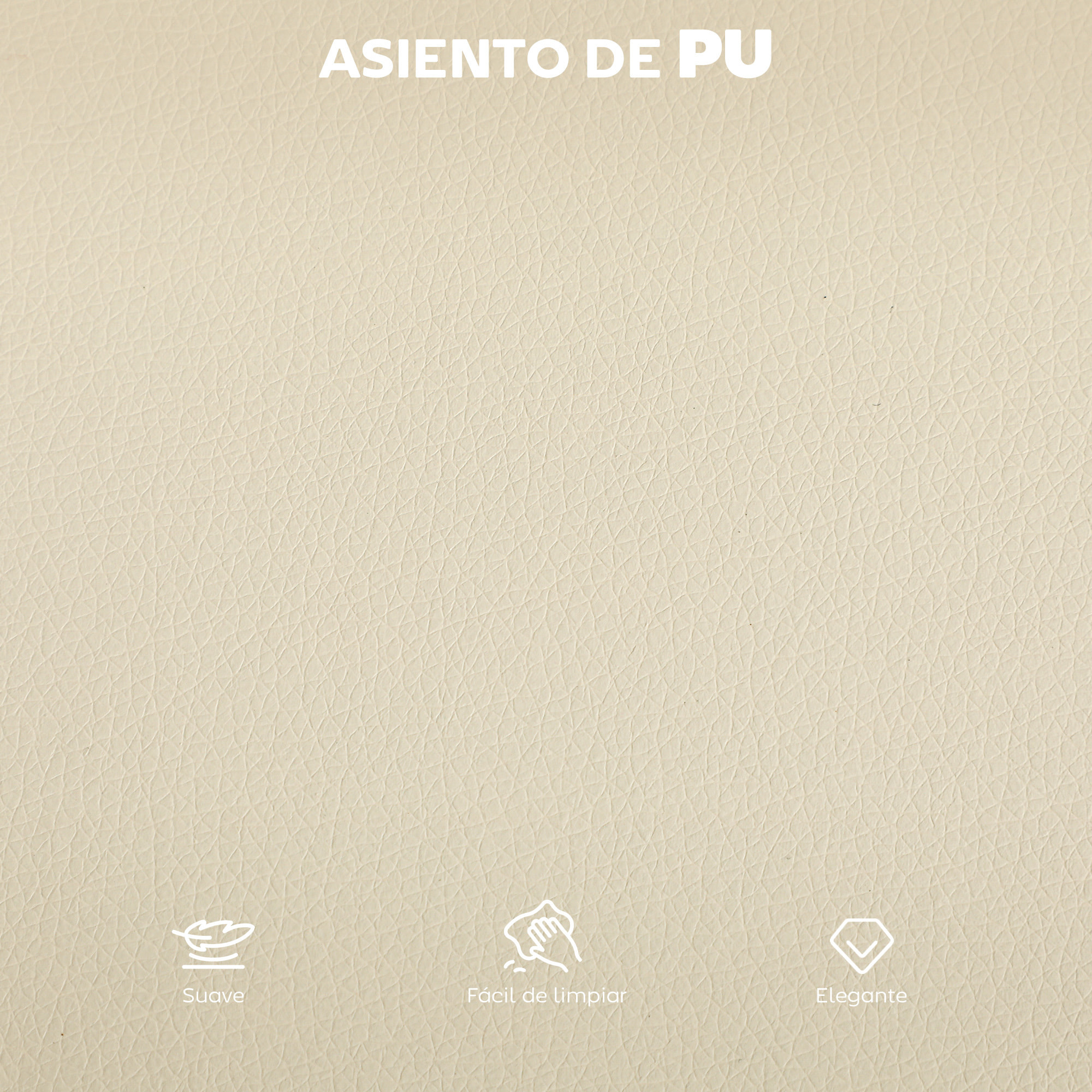 Juego de 2 Taburetes de Bar Taburetes Altos de Cocina con Respaldo de Ratán Asiento de PU Marco de Acero y Reposapiés para Comedor Mostrador 45x50x97 cm Beige