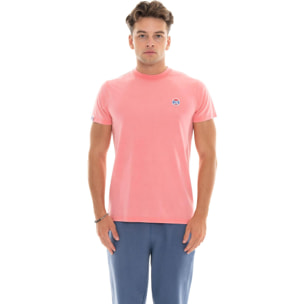 Camiseta de manga corta para hombre con lavado pastel