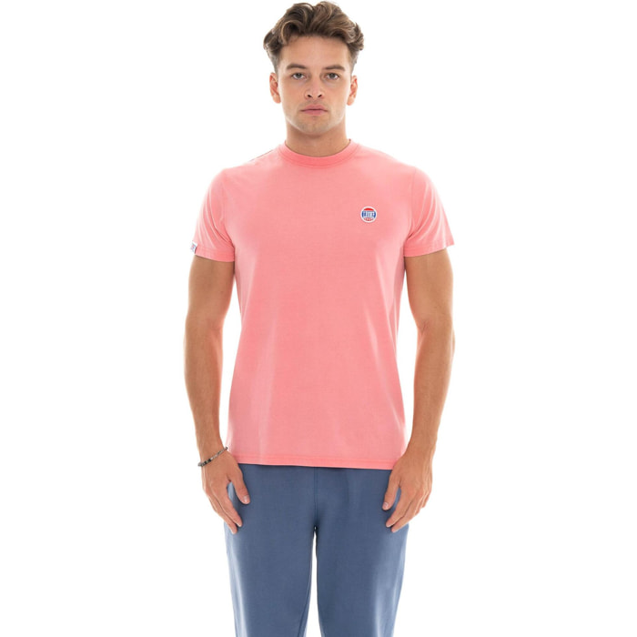 Camiseta de manga corta para hombre con lavado pastel