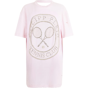 PHILIPP PLEIN Open Back T-Shirt Mini Dress Tennis Club