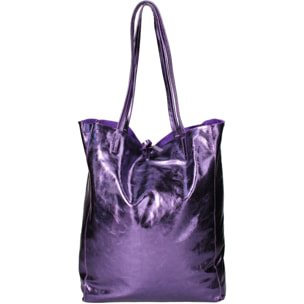 Borsa Shopper  da donna In Vera pelle Made in Italy 40x36x11 cm