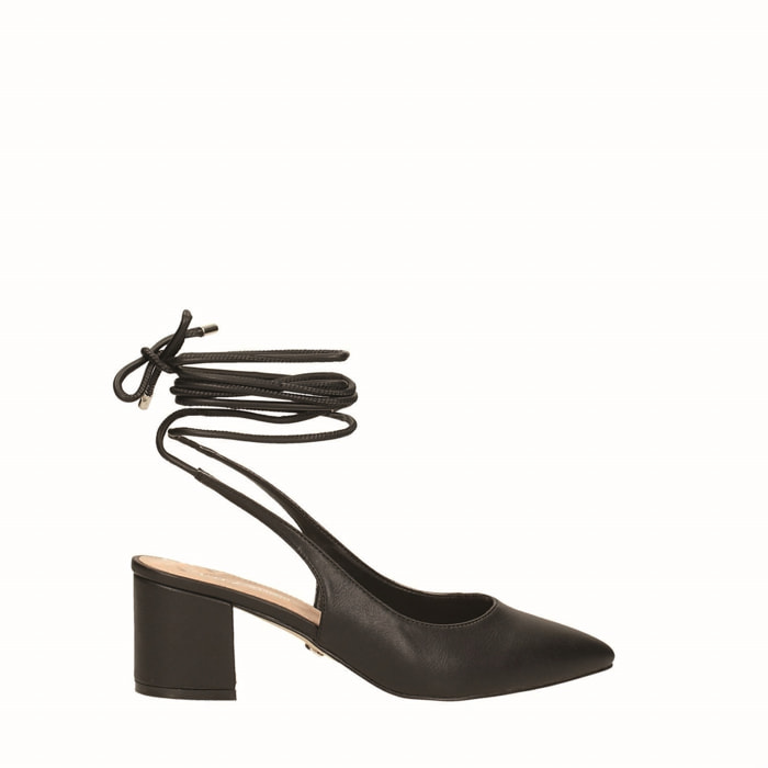 Décolleté sling back Donna Tata Italia Nero