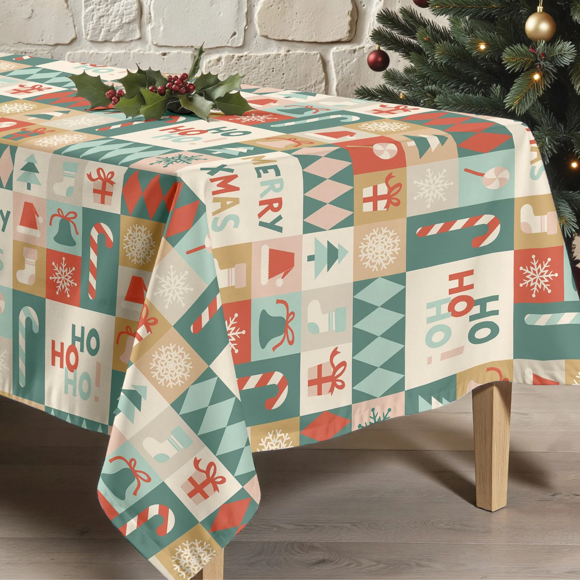 Nappe en résine Anti-tâches Merry Christmas 74