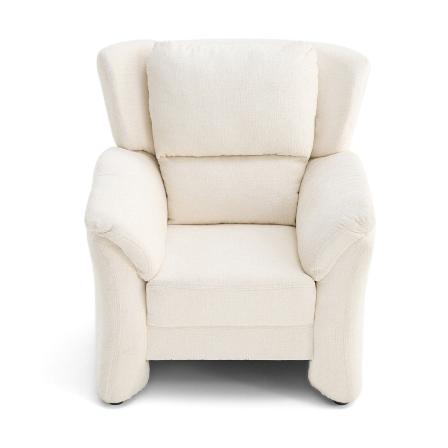 Bastille - fauteuil en tissu velours relief - Beige