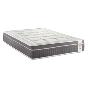 Ensemble Matelas Sommier 140x190 cm - Sommier Blanc (en kit) - Trente