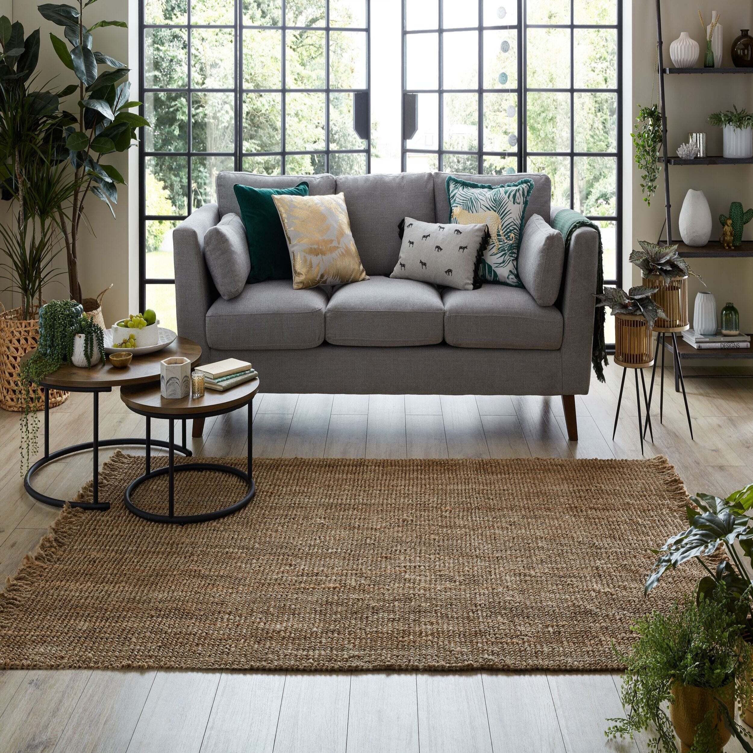 Tapis en jute bouclé naturel SARITA Jute