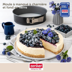 Set pâtisserie avec moule à manqué acier, 2 bols à mixer, verre mesureur et spatule Zenker