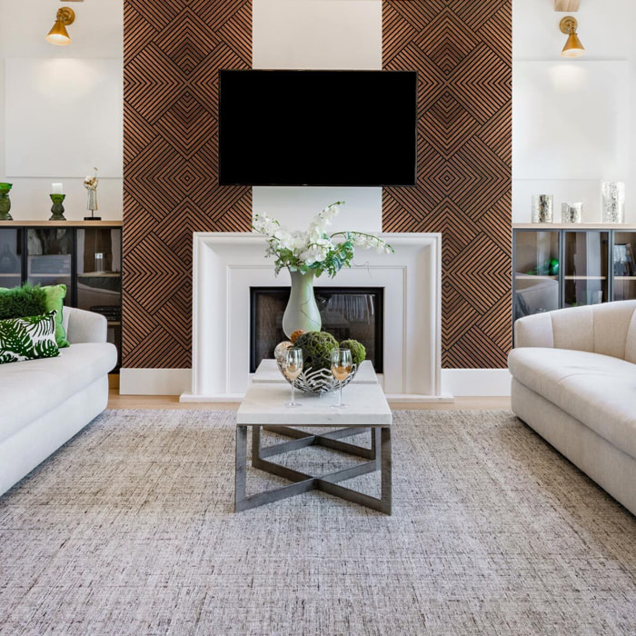 Rouleau revêtement adhésif vinyle au mètre - Sticker mural panneau de bois - FONCÉ MODERNE