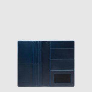 Piquadro Porta documenti da viaggio in pelle con porta carte di credito, schermato con protezione RFID