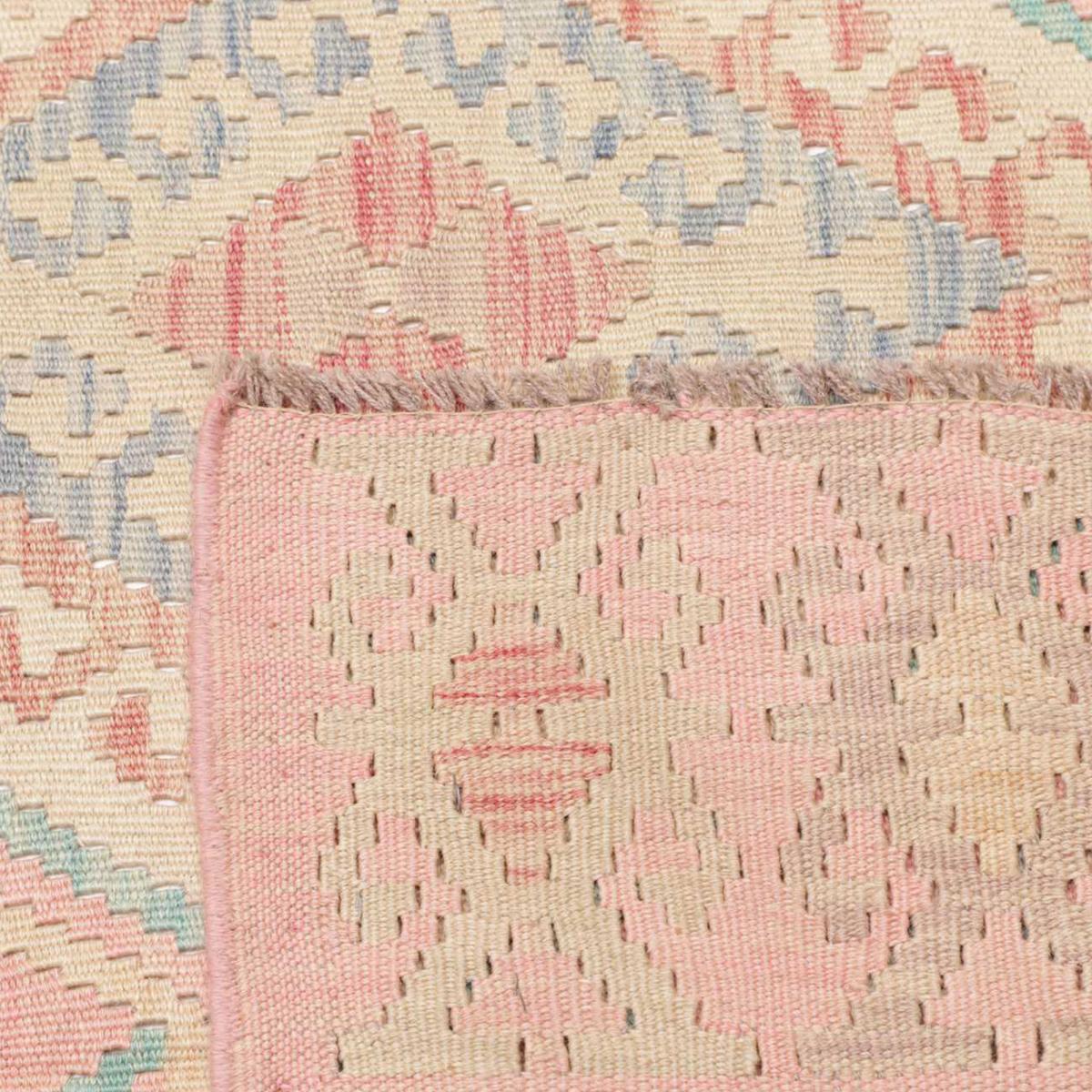 Tapis kilim géométrique, tissé plat authentique, ZAPILUD