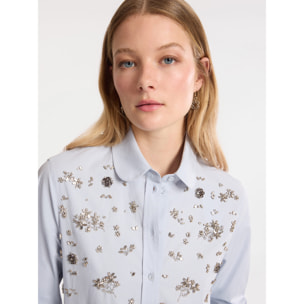 Elena Mirò - Camisa bordada a mano - Light - blue